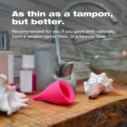 Intimina Lily Cup Size B - Ultra-Soft Menstrual Cup, Reusable Period Protection, Thin Menstrual Cup for up to 8 Hours, Medical-Grade Silicone Women’s Period Care