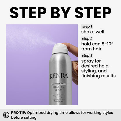 Kenra Shaping Spray 21 | Alcohol Free Hairspray | Max Moisture Retention | Extra Firm Hold & High Shine | Optimal Working Time | All Hair Types