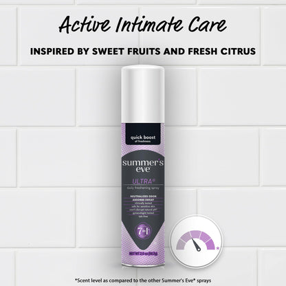 Summer's Eve Ultra Feminine Spray, Daily Body Spray for Women, Feminine Care that Neutralizes & Reduces Body Odor, Gynecologist-Tested, 2 oz, 3 Pack