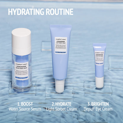 Hydramemory Light Sorbet Cream, Hydrating Face Gel, Non Greasy, Climate Adaptive, Immediate Glow, Softens, Vegan, Prickly Pear, Hyaluronic Acid, Combination Skin, Daily, 2.03 Fl Oz