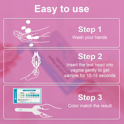 Vaginal pH Test Strips, Vaginal Yeast Infection Test Strips, Feminine pH Test, BV Test Strips pH Balance for Women, 3 Pcs