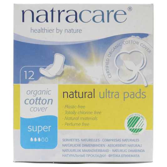 NATRACARE PADS,SUPER,ULT W/WINGS, 12 CT (Pack of 2)