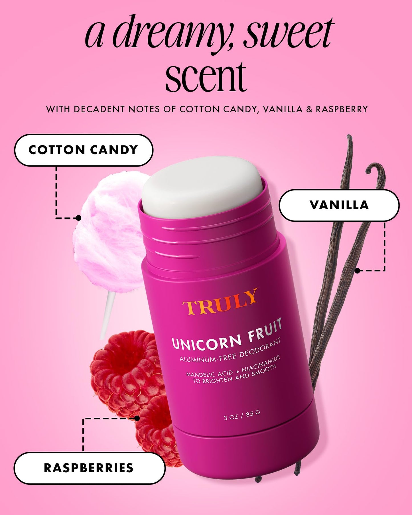 Truly Beauty Unicorn Fruit Aluminum Free Deodorant for Women
