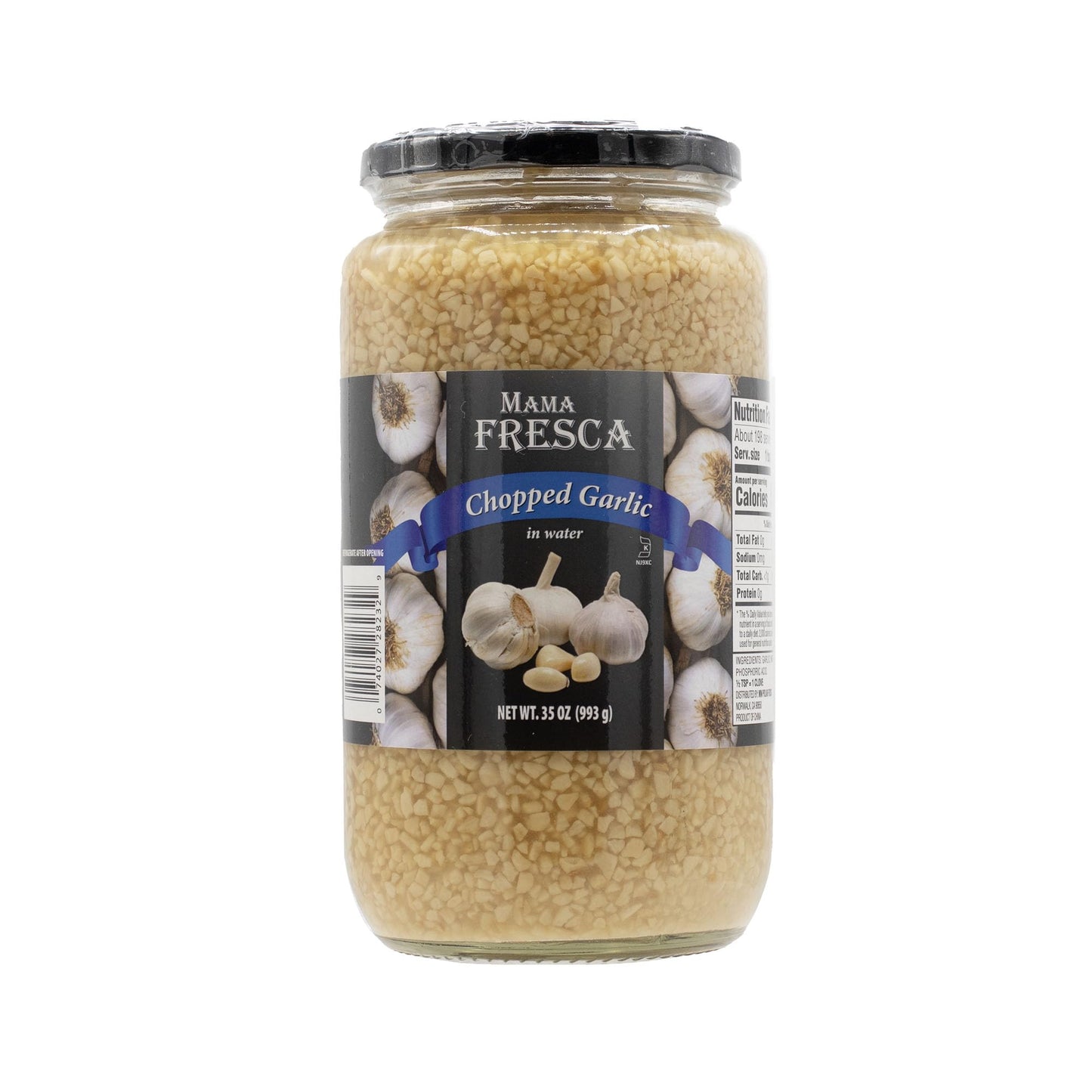 Mama Fresca Minced Garlic in Water 35oz Jar (Pack of 1)