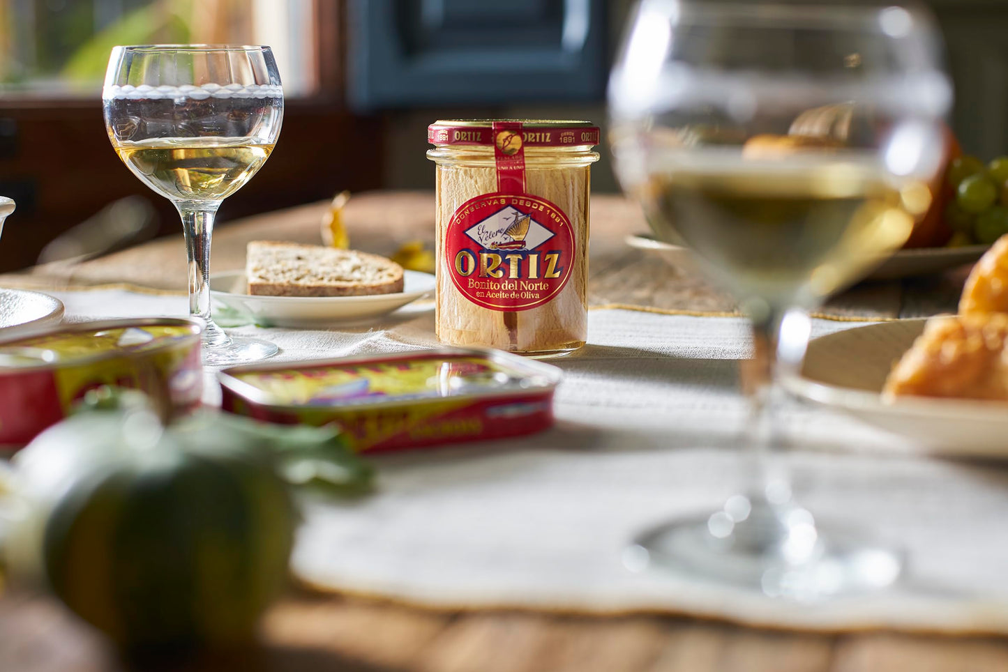 Ortiz Tuna in Olive Oil, 7.76oz Glass Jar | Superior Tuna in Olive Oil | Ortiz White Tuna in Olive Oil