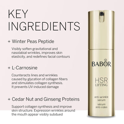 BABOR HSR Lifting Anti Wrinkle Serum | Moisturizing Serum Instantly and Visibly Tightens and Lifts | Slows Formation of New Wrinkles | Clean and Vegan