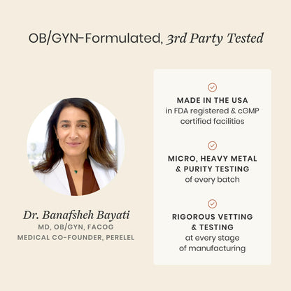 Perelel Peri Support Pack, Perimenopause Vitamins for Women, for Womens Nutrition Support & Overall Wellness, Soy & Gluten Free, Non GMO, 30 Daily Pill Packs