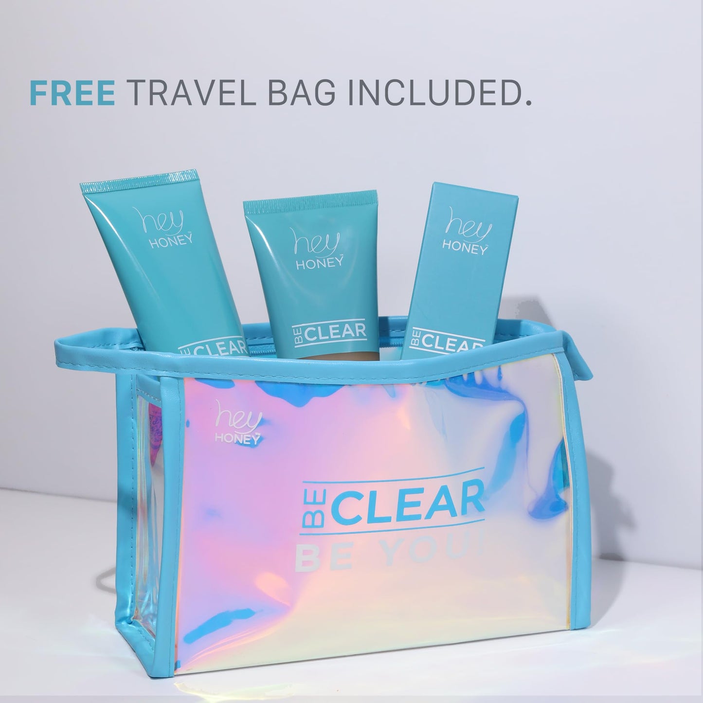 Hey Honey BE CLEAR Acne Skincare Routine: Daily Facewash, Deep Pore Cleanser & Clarifying Overnight Treatment | Natural Formula with Propolis, Squalane & Honey Fights Blemishes, Balances Oily Skin.