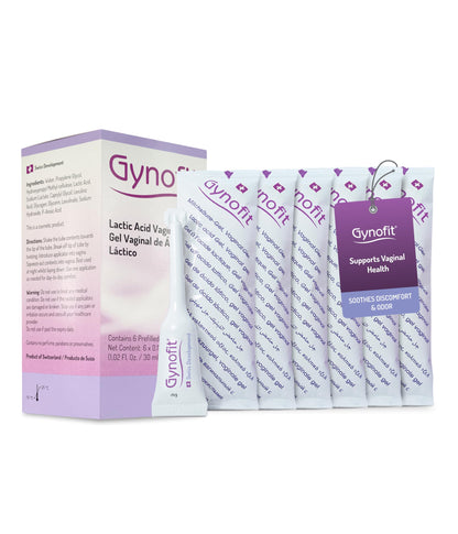 Gynofit Lactic Acid Vaginal Gel - Vaginal Moisturizer - pH Balance Restorer - Vaginal Health - Prevents Itching, Burning & Odor - Hygienic Applicator - Treats & Prevents Vaginal Infections (6 Count)