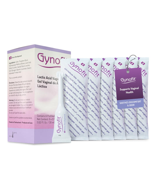 Gynofit Lactic Acid Vaginal Gel - Vaginal Moisturizer - pH Balance Restorer - Vaginal Health - Prevents Itching, Burning & Odor - Hygienic Applicator - Treats & Prevents Vaginal Infections (6 Count)