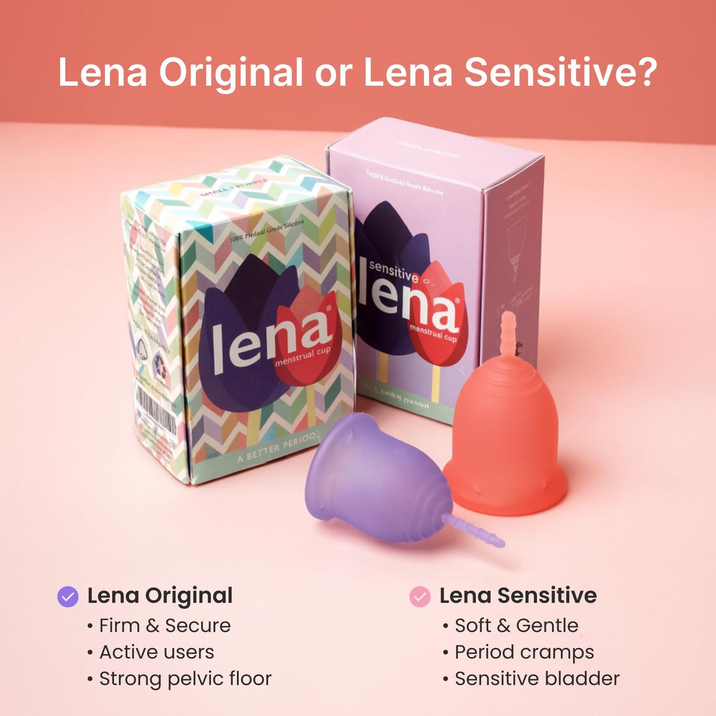 Lena Sensitive Small Menstrual Cup & Lena Cup Wash – Soft Reusable Silicone Period Cup and Gentle Cleanser Set for Comfortable, Easy Care