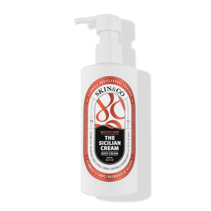 SKIN&CO Sicilian Light Body Lotion - All-Natural Hydrating & Nourishing Body Cream with Zesty Citrus Aroma for Women + Men, 8.4 FL OZ, Made in Italy