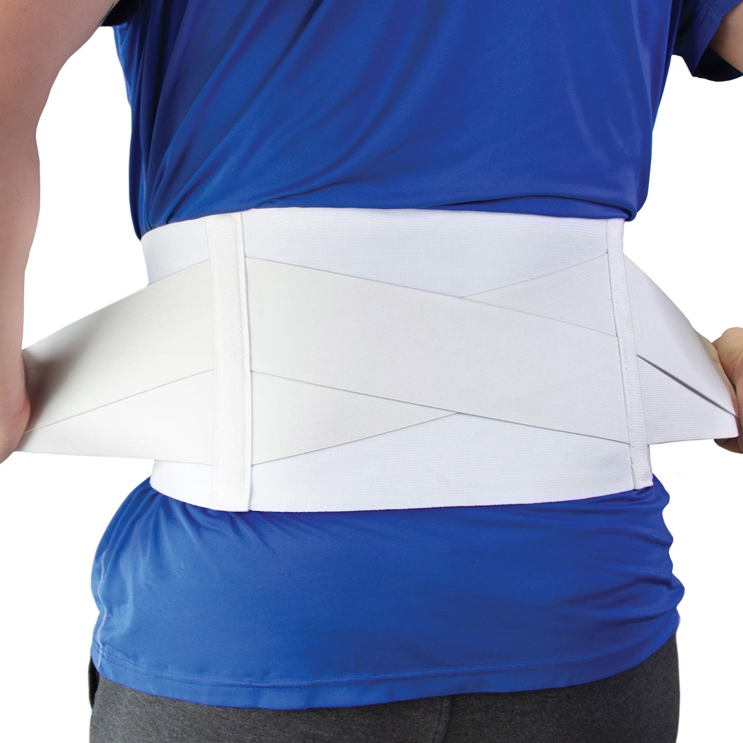 DMI Universal Elastic Back Support Brace with Crisscross Design for Extra Support, Elastic Construction Provides Consistent Compression, FSA & HSA Eligible, Adjustable from 24″ - 46″