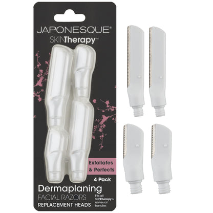 JAPONESQUE SKINTherapy Dermaplaning Facial Razor Replacement Head, Superior Japanese Blades for Precision Exfoliation and Hair Removal