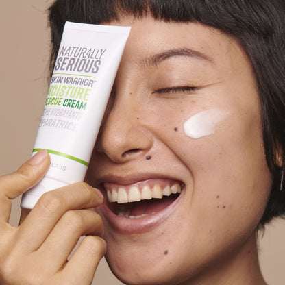 Naturally Serious | Skin Warrior Moisture Rescue Cream, Daily Moisturizing Cream, Skin Barrier Cream, Vegan Skincare, Cruelty-Free Skincare