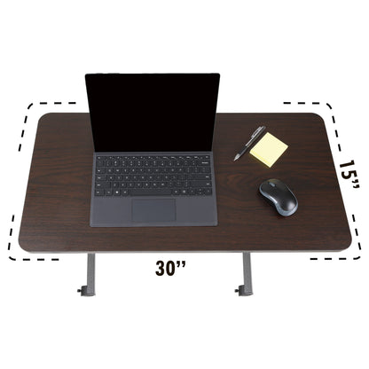 Carex Overbed Table, Adjustable Overbed Bedside Table with Wheels, Bed Desk & Couch Desk, Rolling Over Bed Bedside Table for Hospital and Home Use, Adjusts for Right or Left-Handed Use, Wood Grain