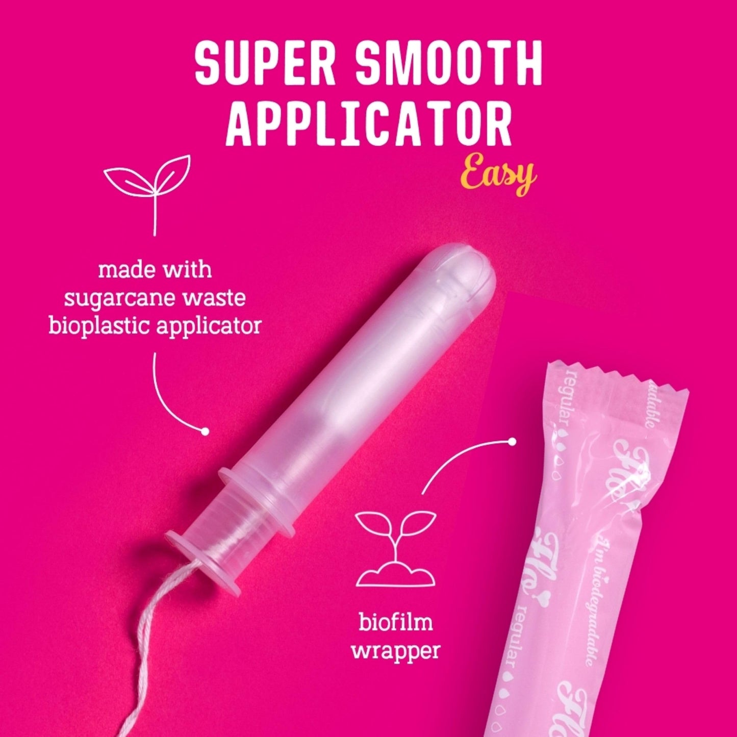 FLO Bamboo Pads (10 Day + 5 Night) + Tampons (8 Regular + 6 Super) Starter Bundle