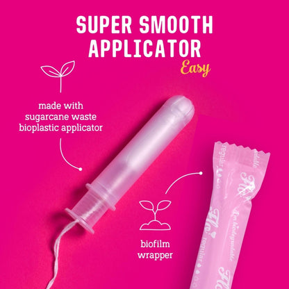 FLO Bamboo Pads (10 Day + 5 Night) + Tampons (8 Regular + 6 Super) Starter Bundle
