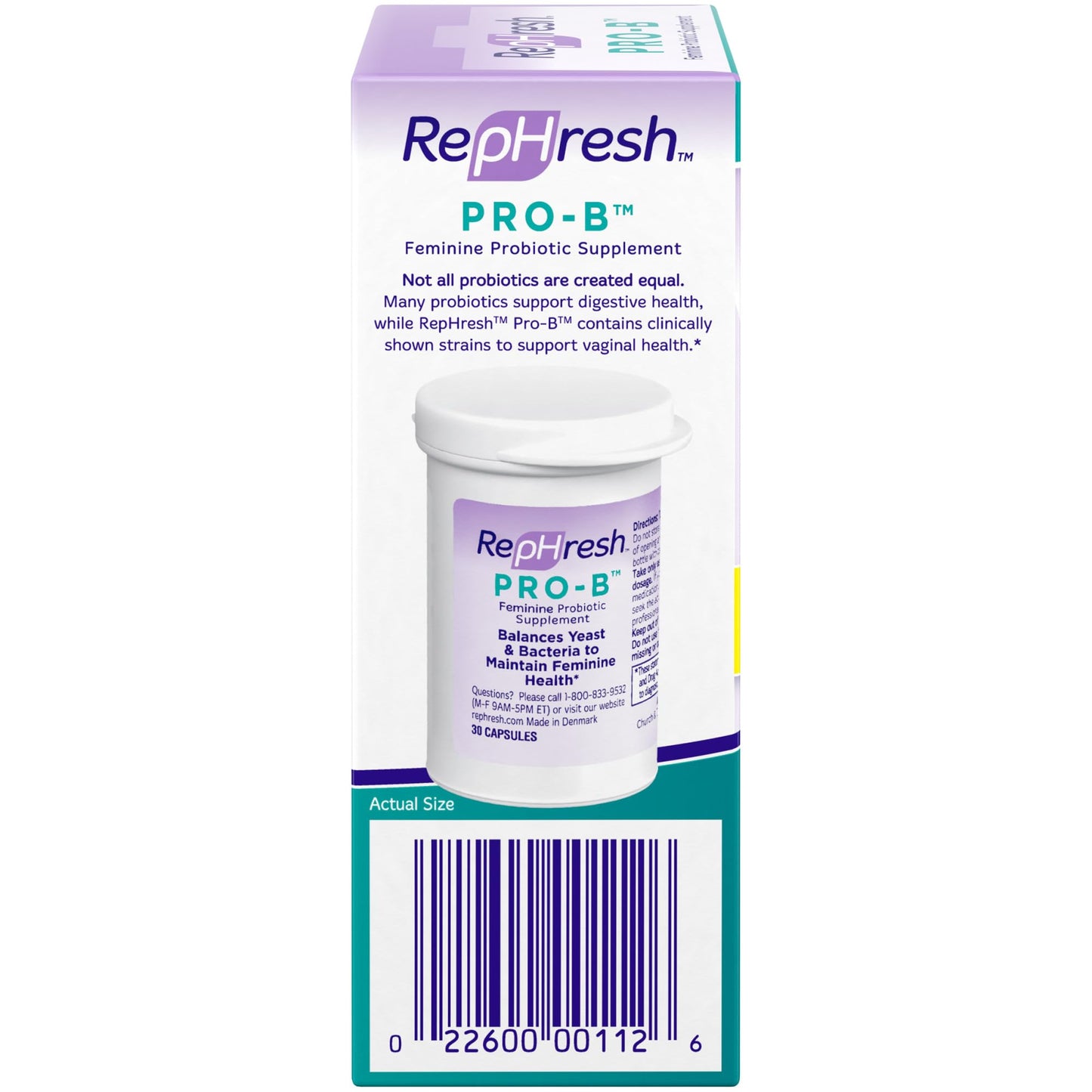 Rephresh Probiotic for Women 30 Capsules & Monistat Boric Acid Feminine Cleanser 10 Fl Oz