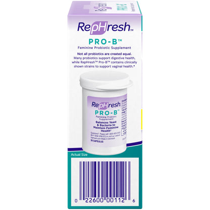 Rephresh Probiotic for Women 30 Capsules & Monistat Boric Acid Feminine Cleanser 10 Fl Oz