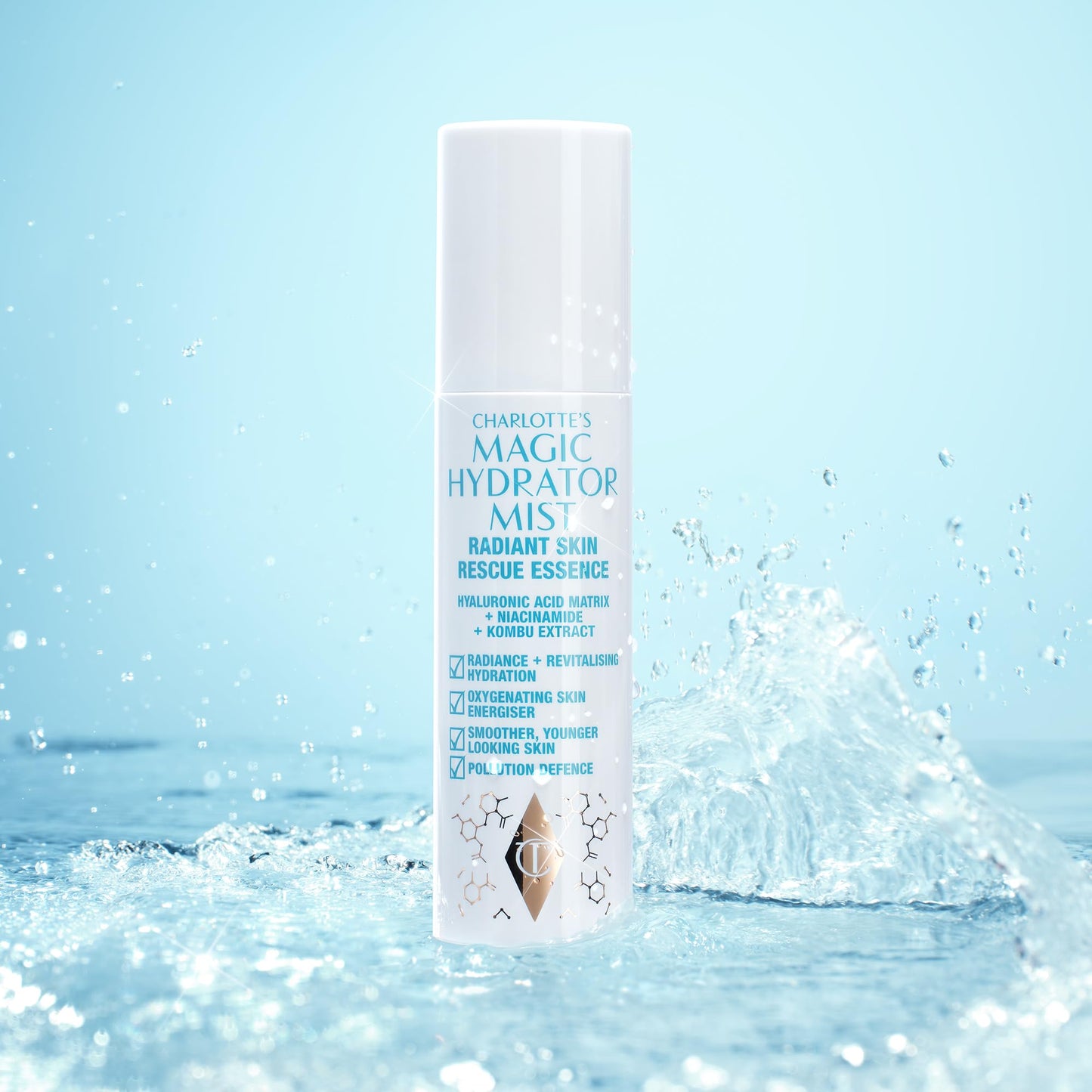 Charlotte Tilbury Magic Hydrator Face Mist - Hydrating Facial Spray for an Instant, Dewy Glow - Helps Absorb Other Skincare Products, Revitalizes Complexion & Leaves Skin Visibly Radiant