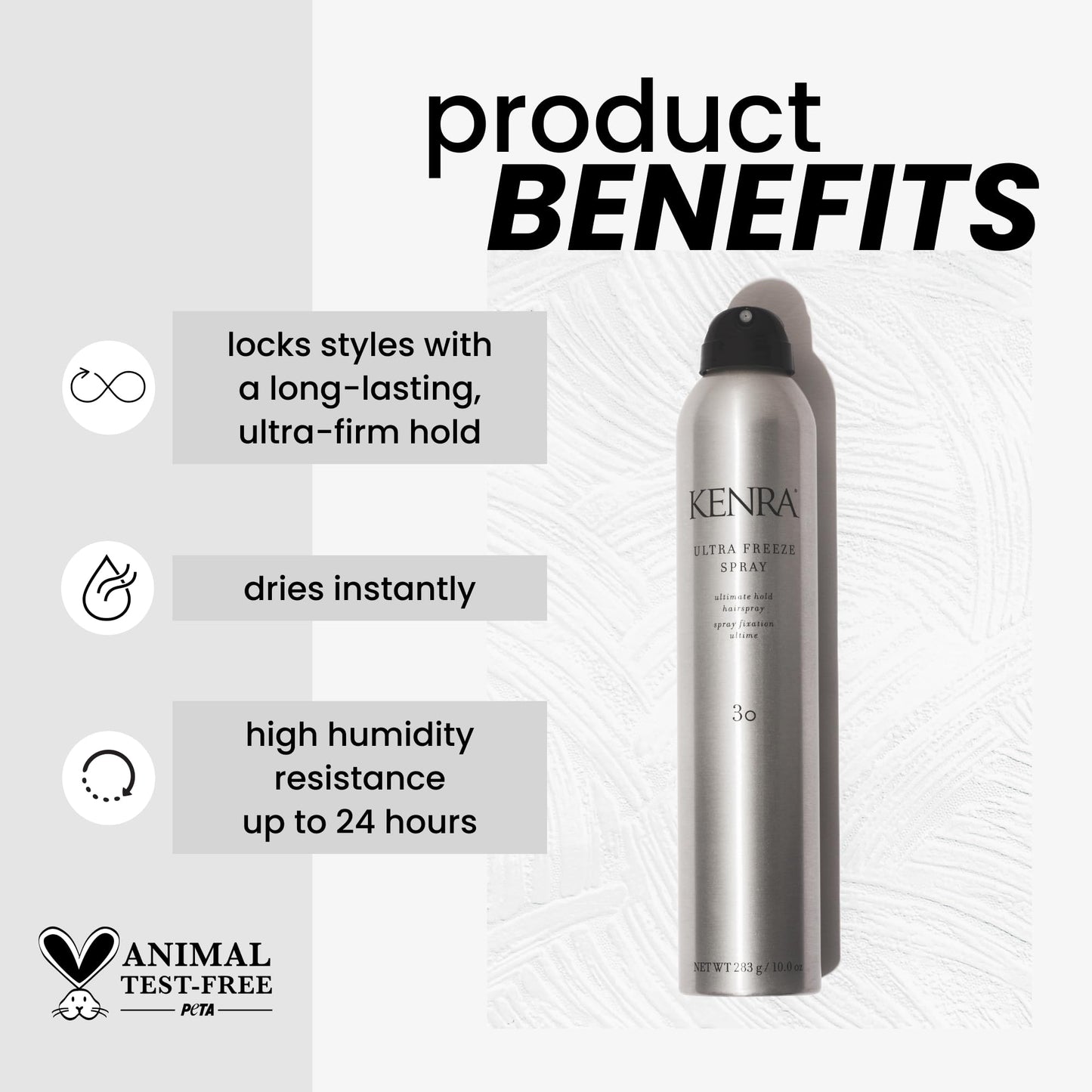 Ultra Freeze Spray 30 | Ultimate Hold Hairspray | Long-Lasting, Ultra-Firm Hold | Fast-Drying Formula | Provides Humidity Resistance | High Shine, Flake-Free Finish | All Hair Types