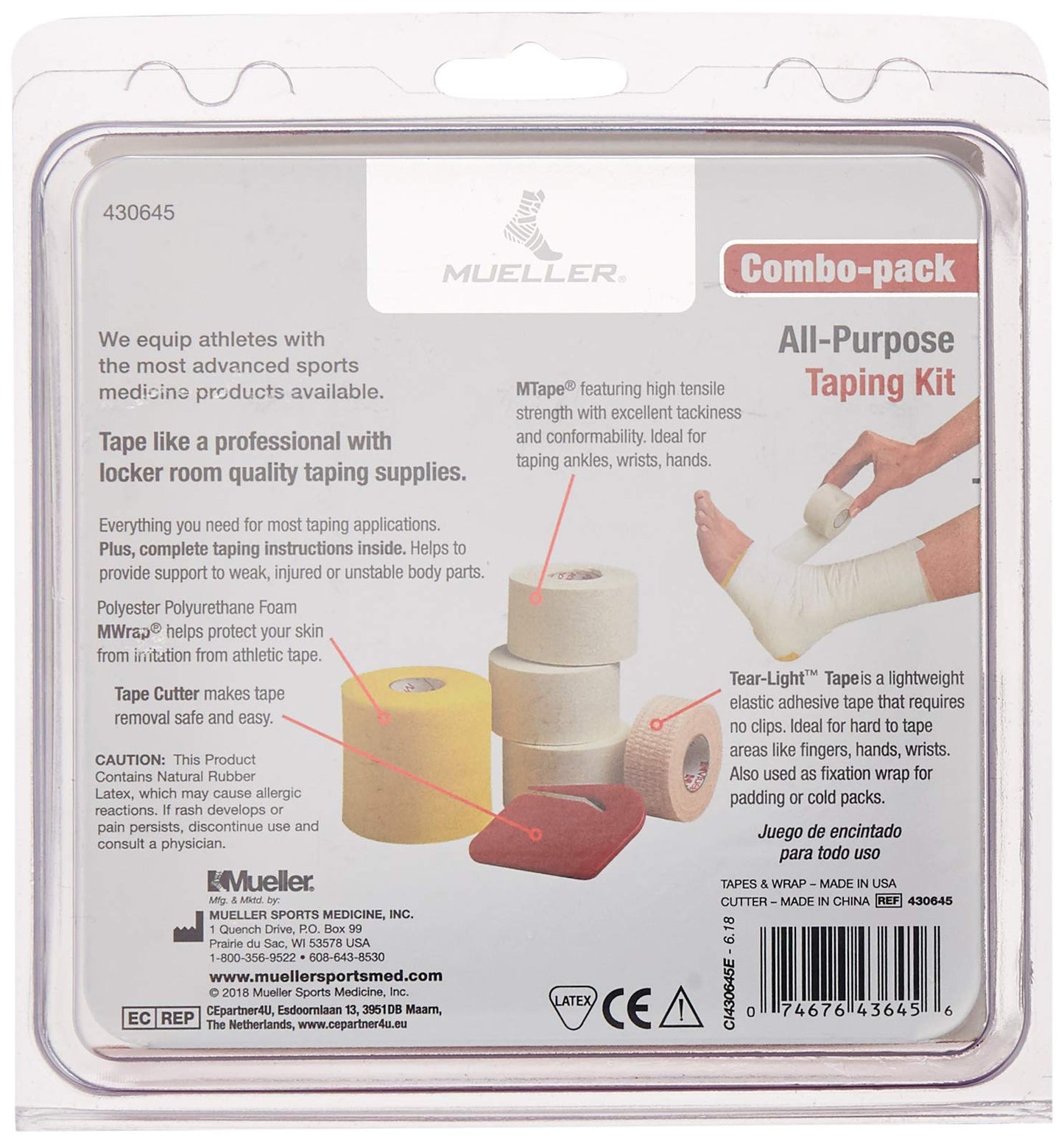 MUELLER Sports Medicine All-Purpose Taping Kit, All-In-One for Fast & Effective Taping