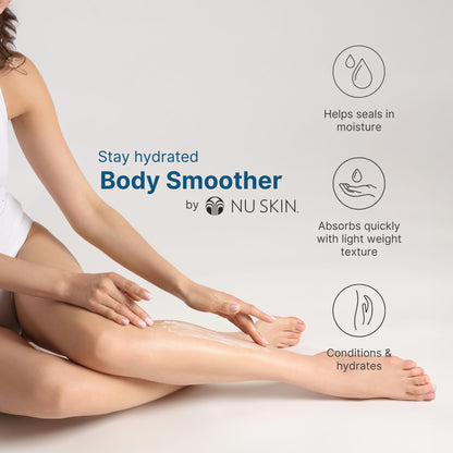 Nu Skin Body Smoother | Luxurious Moisture-Locking Body Lotion with Aloe Vera, Algae Extract, Vitamins A and E for Optimal Skin Nourishment and Hydration | Quick-Absorbing Formula | 8.4 Fl Oz | 1 Pack