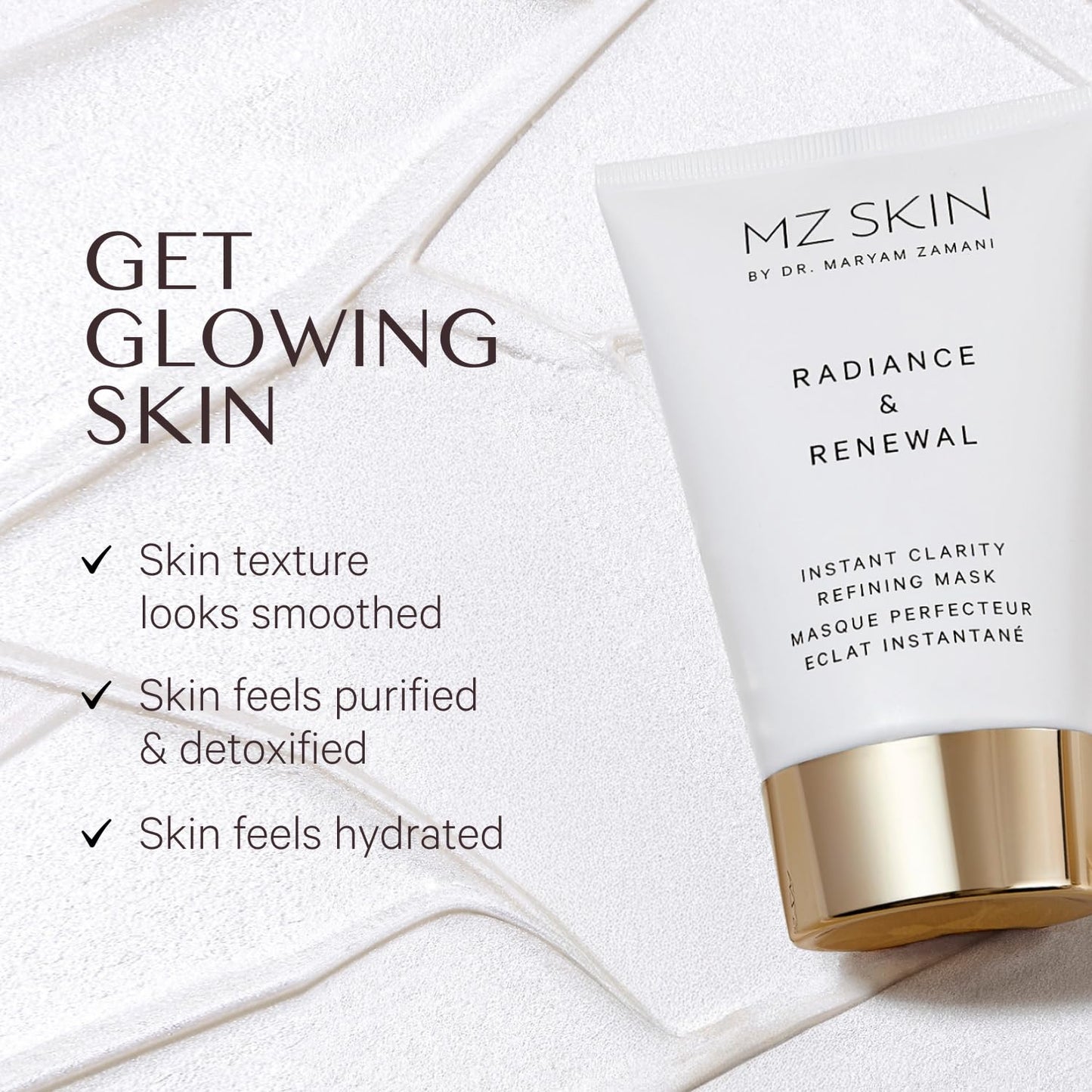 MZ SKIN Radiance & Renewal Mask 3.4 fl oz - 8.5% Fruit Acid Complex, with AHA's Including Lactic Acid and Azelaic Acid, for Instant Clarity, Brightening Pigmentation and Pore Refinement