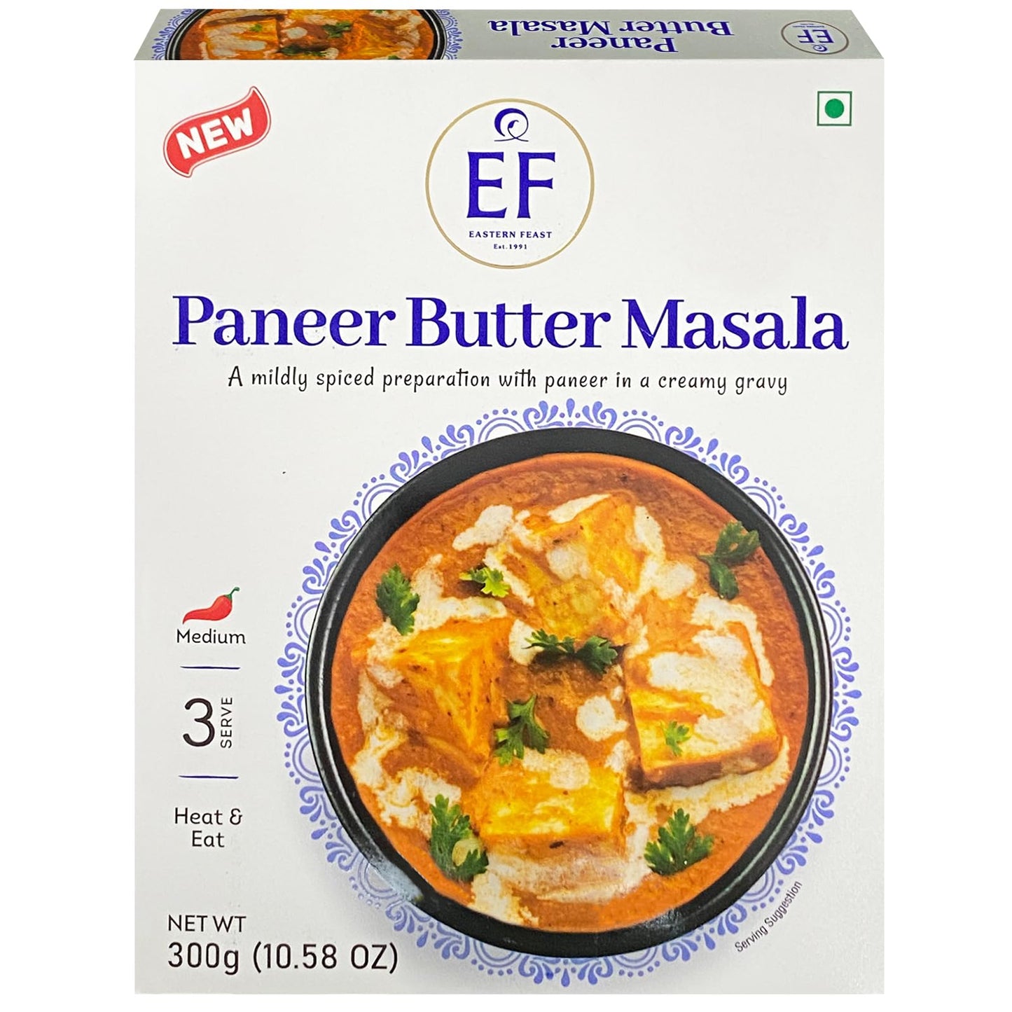 Eastern Feast - Paneer Butter Masala, Ready to Eat Meals, (Pack of 4), Vegetarian, Gluten Free