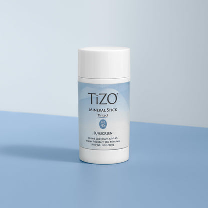TiZO Mineral Stick Tinted SPF 45 | Water Resistant (80 minutes) | Broad Spectrum Sunscreen | UVA/UVB Protection | Invisible to Sheer Finish | Easy On-the-Go Application | 1 oz / 30 g