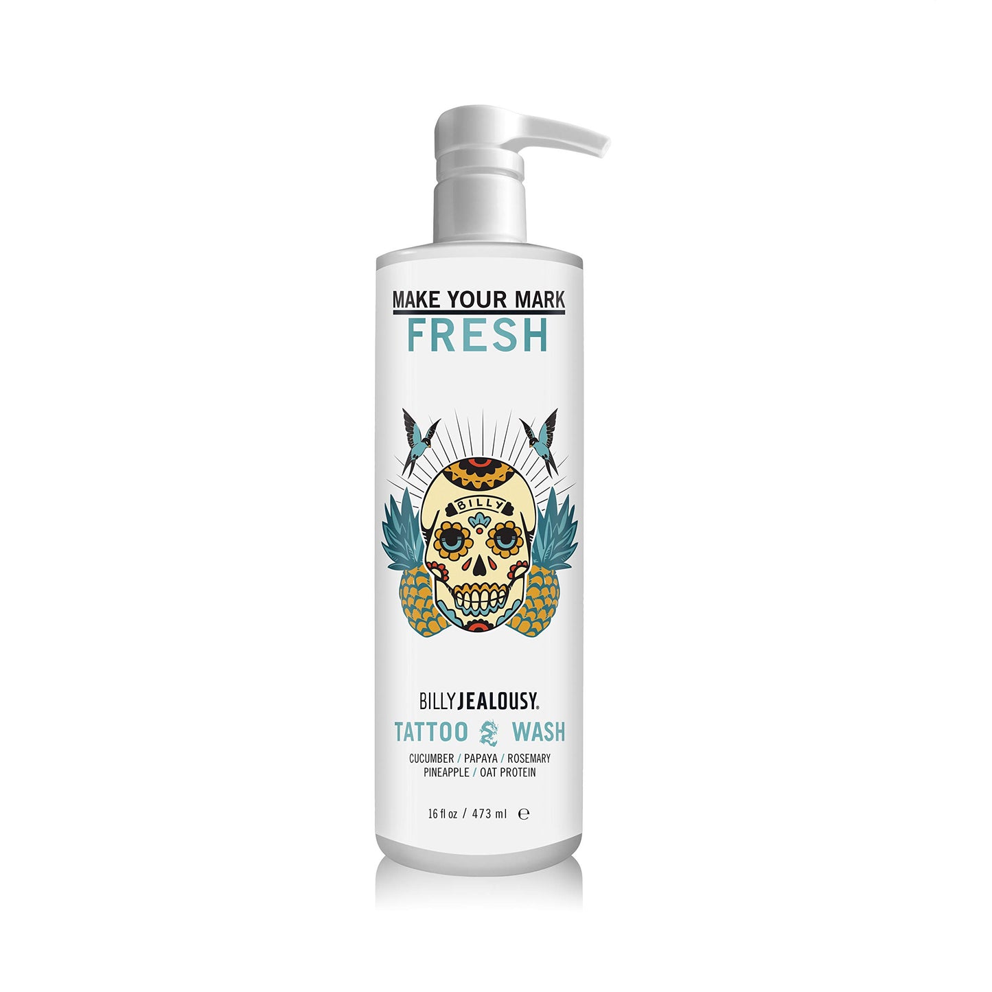 Billy Jealousy Make Your Mark Fresh Tattoo Wash, Cleansing and Hydrating Tattoo Aftercare Enriched With Cucumber and Rosemary