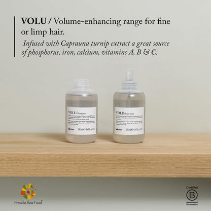 Davines VOLU Shampoo, Volume Shampoo For Fine, Thin Hair Types, Gentle Everyday Volumizing