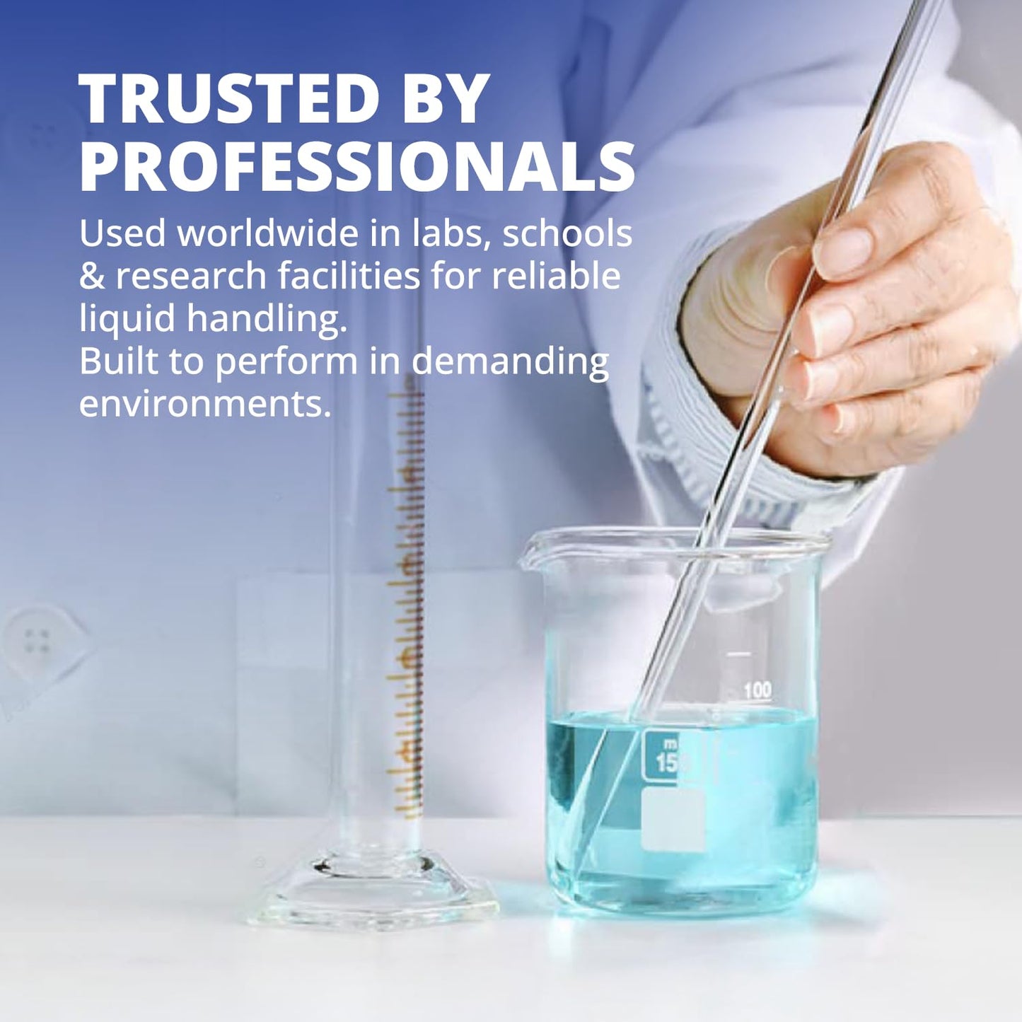 United Scientific™ (1,000mL) 1 Liter Beaker - Low Form Griffin, 3.3 Borosilicate Glass Beaker, Double Scale Graduated Chemistry Glassware with Pour Spout, Autoclavable Laboratory Glassware, 1 Each