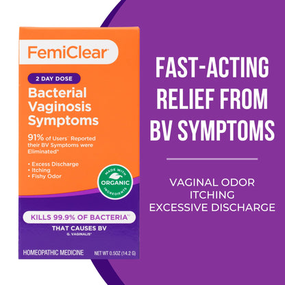 FemiClear Feminine Care Wash for Itching & Irritated Skin, (BV) Symptoms - Vaginal Ointment for Fishy Odor, Homeopathic Feminine Care, PH Balance for Women