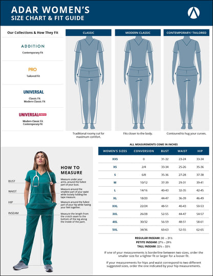 Adar Underscrubs for Women - Long Sleeve Underscrub Comfort Tee