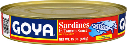 Goya Sardines in Tomato Sauce, 15 Ounce each, Pack of 2