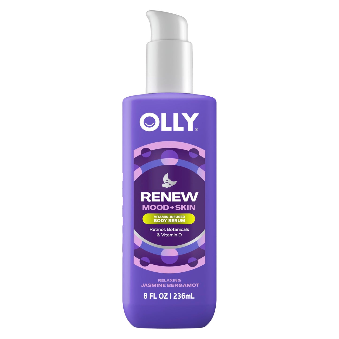 OLLY Renew Body Lotion-Serum with Vitamin D, Retinol & Botanicals – Nourishing Cleanser for Skin Barrier Repair, Deep Hydration, Jasmine Bergamot Scent, 8oz