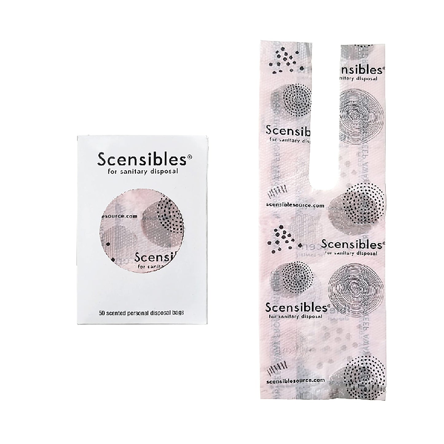 Hospeco Scensibles Personal Disposal Bags, Pink, 1200 Bags (HOSSBX50)