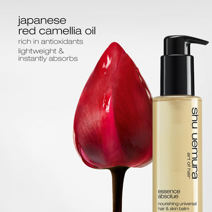 shu uemura art of hair Essence Absolue Nourishing Universal Balm - Multi-Benefit Balm, Intense Hydration and Shine, For Dry Hair and Skin, 5 Fl Oz