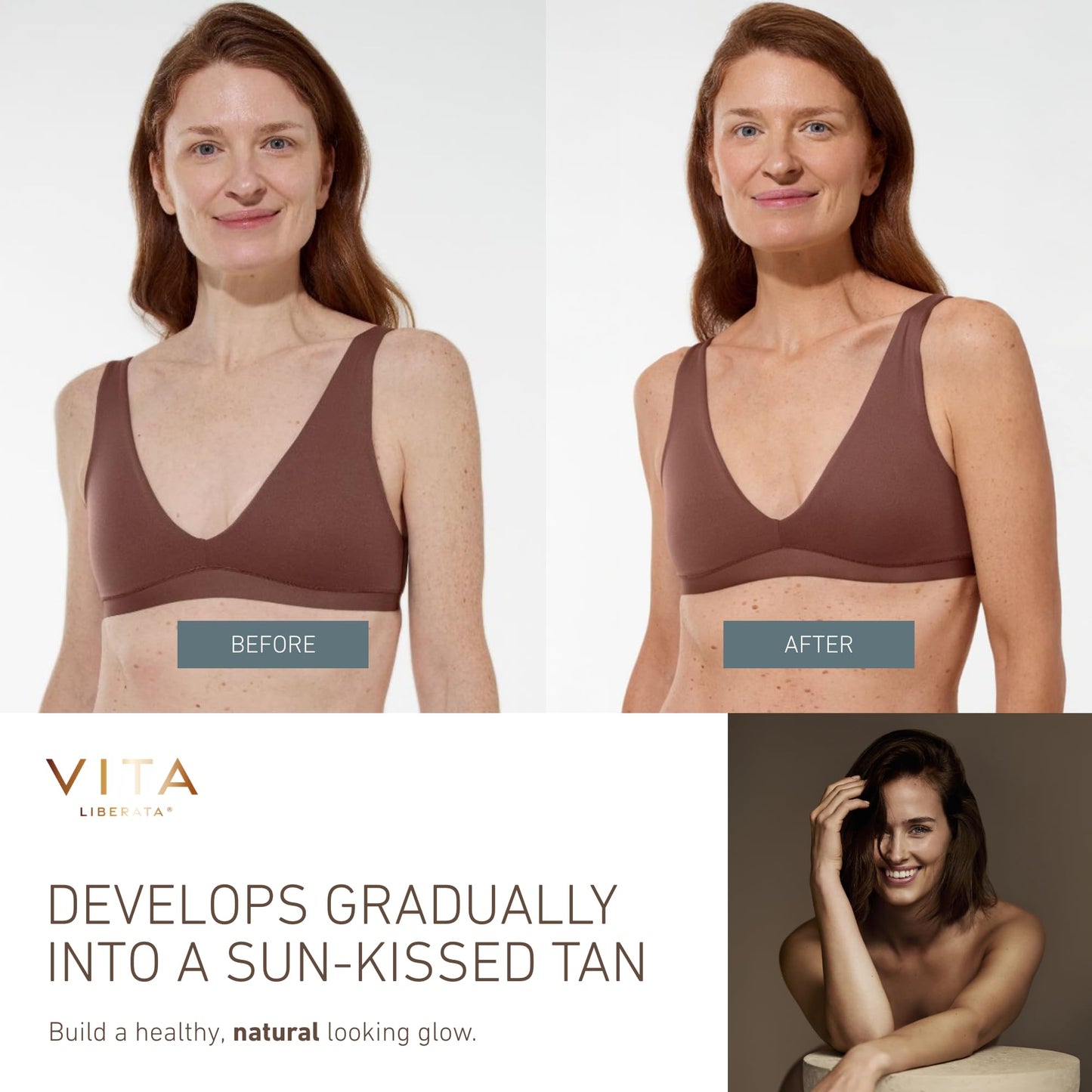 VITA LIBERATA Fabulous Gradual Tanning Lotion - Buildable Formula, Sun-Kissed Tan, Untinted For Minimal Transfer, Lasting Finish, Formulated with Hyaluronic Acid, 6.76 lf.oz