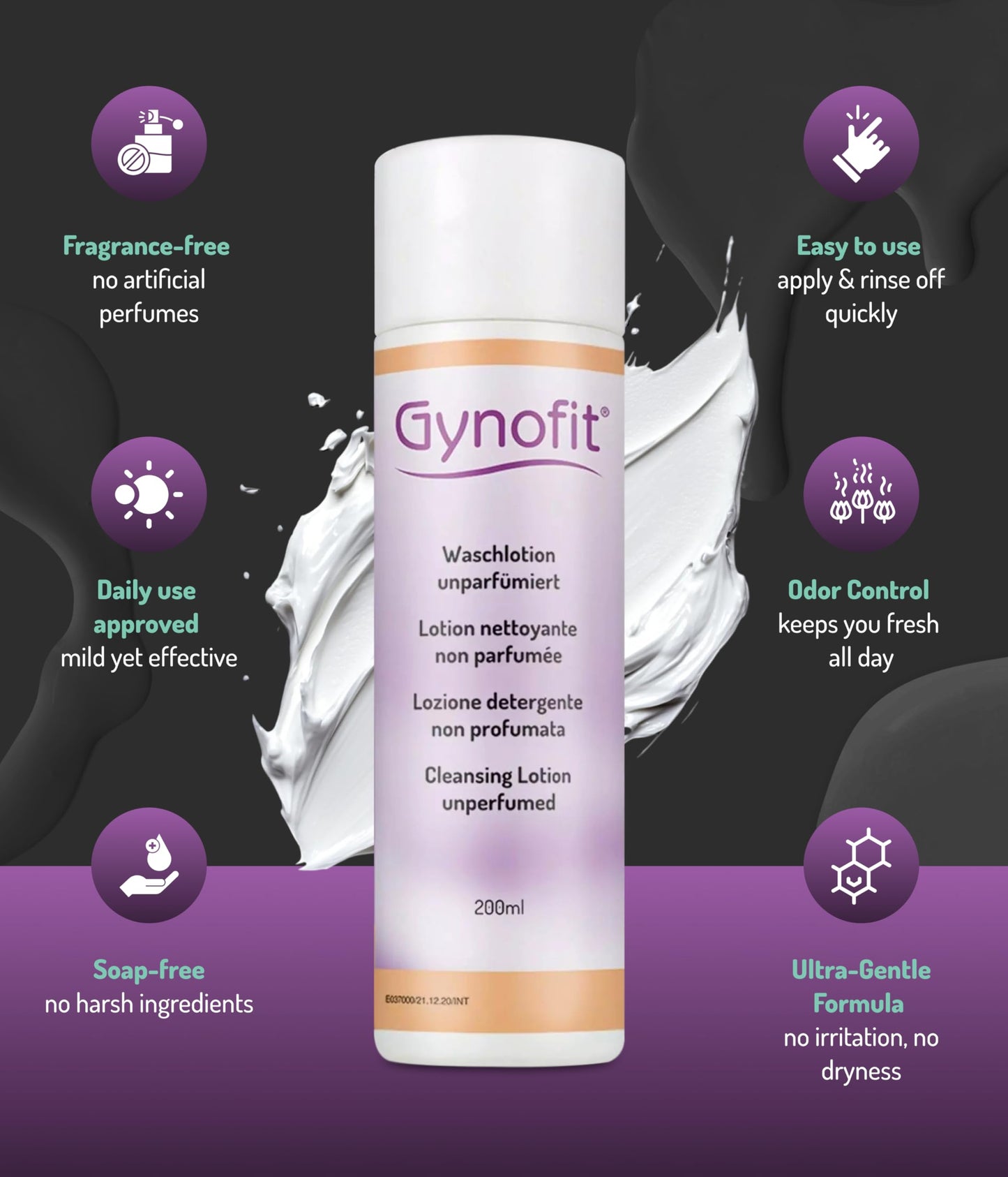 Gynofit Vaginal Health Bundle – pH-Balancing Cleansing Lotion (Unperfumed) & Lactic Acid Vaginal Gel (6 Count) – Daily Intimate Wash + Targeted Vaginal Moisturizer – Gynecologist Recommended