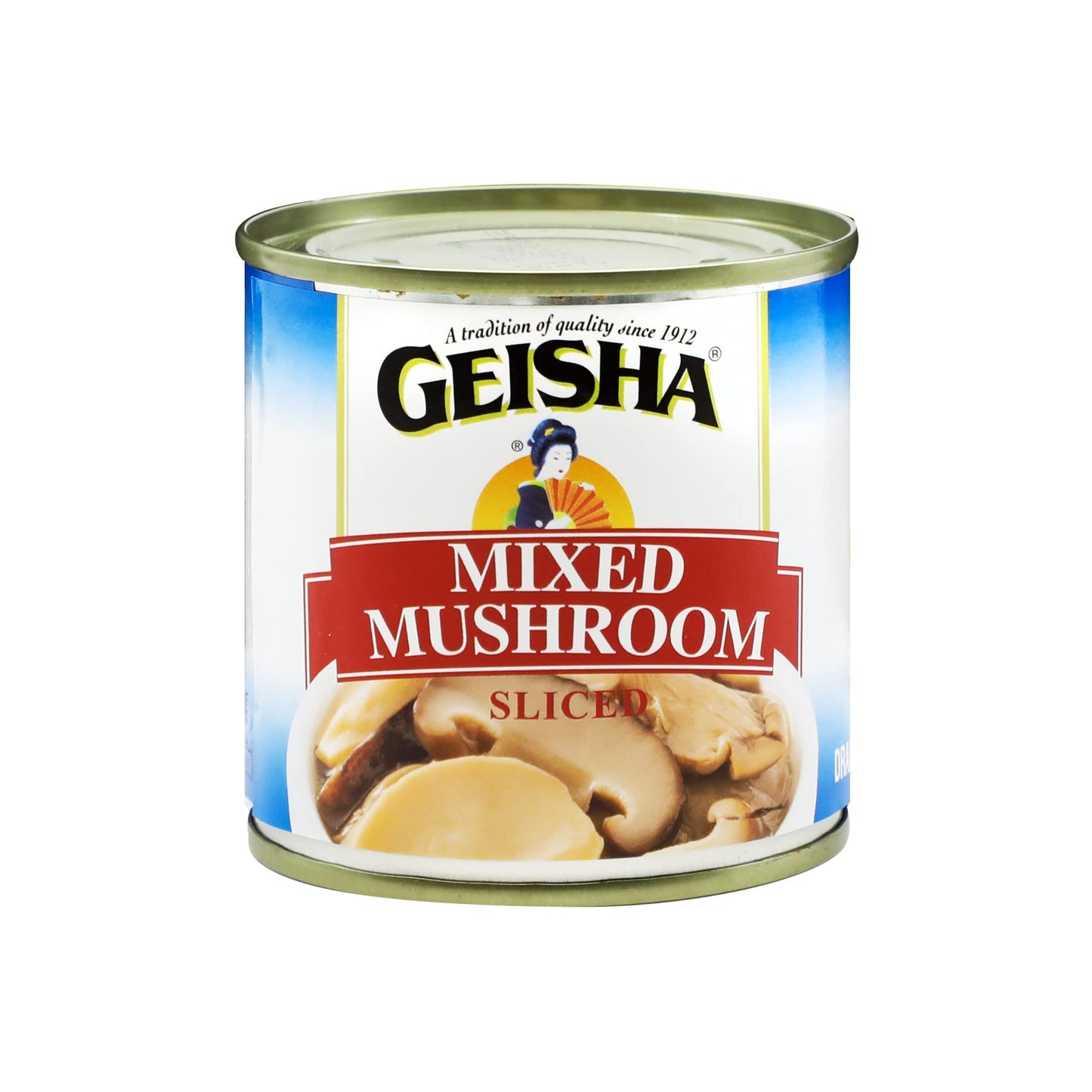 GEISHA Mixed Mushroom Sliced 4OZ. (Pack of 12), Mixed Mushroom| Halal Certified － NON-GMO － Gluten Free－Good Source of Fiber－Only 10 Calories per Container