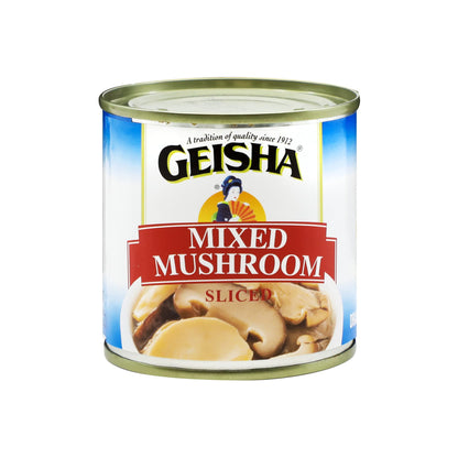 GEISHA Mixed Mushroom Sliced 4OZ. (Pack of 12), Mixed Mushroom| Halal Certified － NON-GMO － Gluten Free－Good Source of Fiber－Only 10 Calories per Container