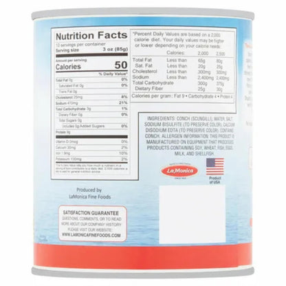 LaMonica Original Scungilli – 29 oz Can | Premium Conch Meat | Ready to Eat | Perfect for Salads, Pasta & Seafood Dishes