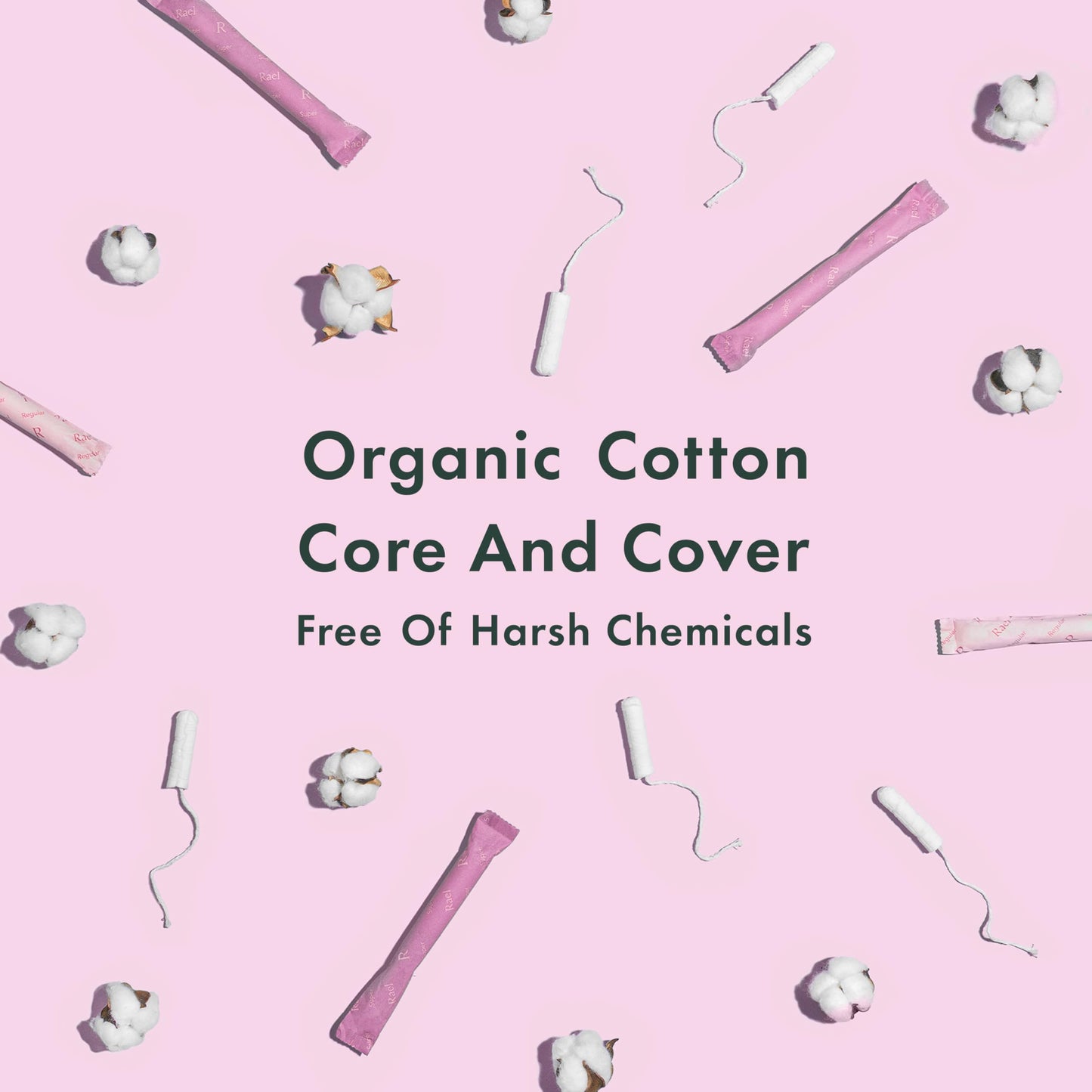 Rael Organic Cotton Cover Regular Pads (28count) & Compact BPA-Free Plastic Applicator Tampons (Regular, 36 Count) Bundle