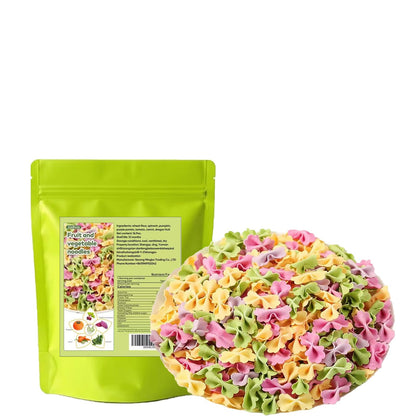 Fruit and vegetable pasta, Colorful butterfly pasta, quick cooking, lunch and family dinner 16.9 oz.