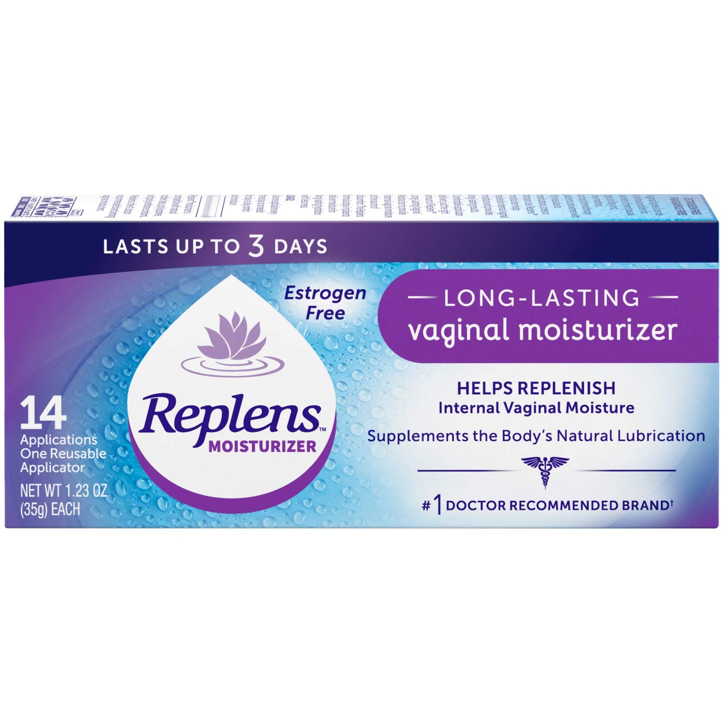Replens Vaginal Moisturizer Bundle with 14ct Reusable Applicator and 8ct Single-Use Applicators
