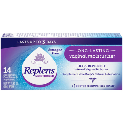 Replens Vaginal Moisturizer Bundle with 14ct Reusable Applicator and 8ct Single-Use Applicators