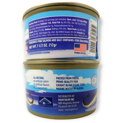 Belevini Pink Salmon Canned Wild Caught Alaskan 212g/7.4 Oz Natural Source of Omega-3 Fatty Acid, Rich in Protein, Ideal for Keto Diet & Paleo Diet (Pack of 6)